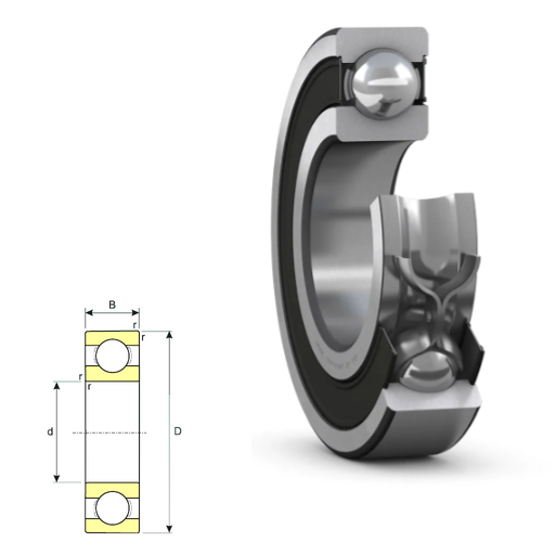61808- 61800 Series Deep Groove Radial Ball Bearings