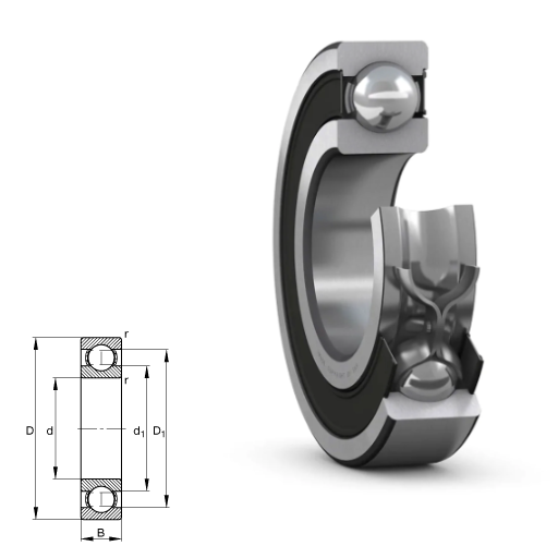 61832- 61800 Series Deep Groove Radial Ball Bearings