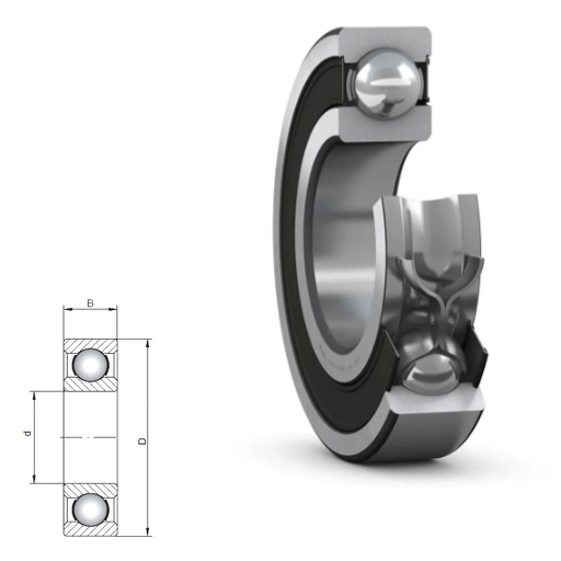 61860 - 61800 Series Deep Groove Radial Ball Bearings