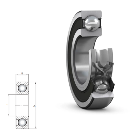 61884 - 61800 Series Deep Groove Radial Ball Bearings