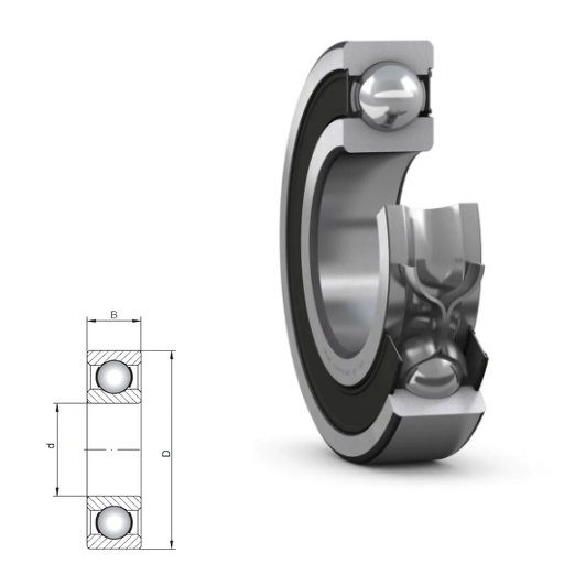 618/500 - 61800 Series Deep Groove Radial Ball Bearings