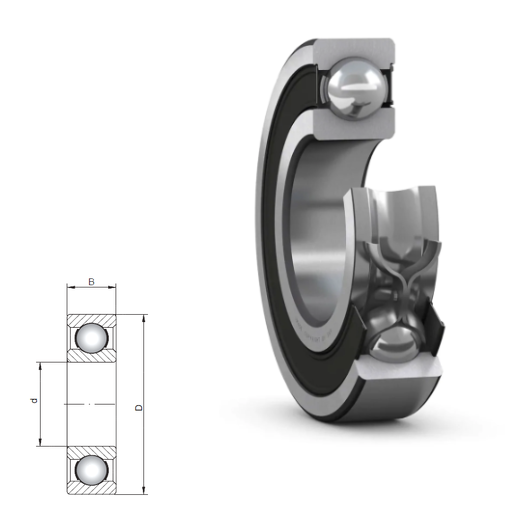 618/530 - 61800 Series Deep Groove Radial Ball Bearings