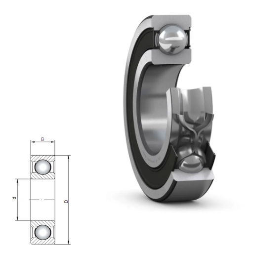 618/560 - 61800 Series Deep Groove Radial Ball Bearings