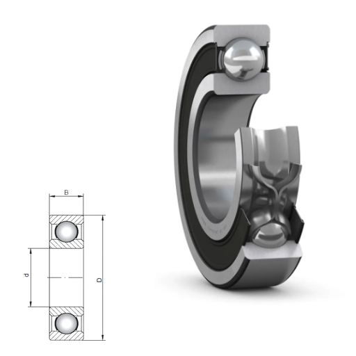 618/750 - 61800 Series Deep Groove Radial Ball Bearings