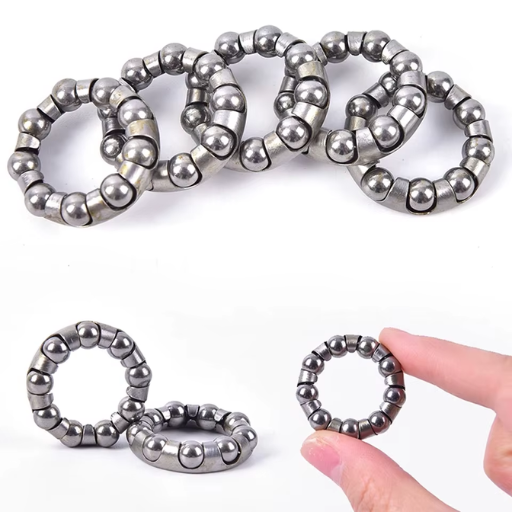 How does a cage support the function of a ball bearing?