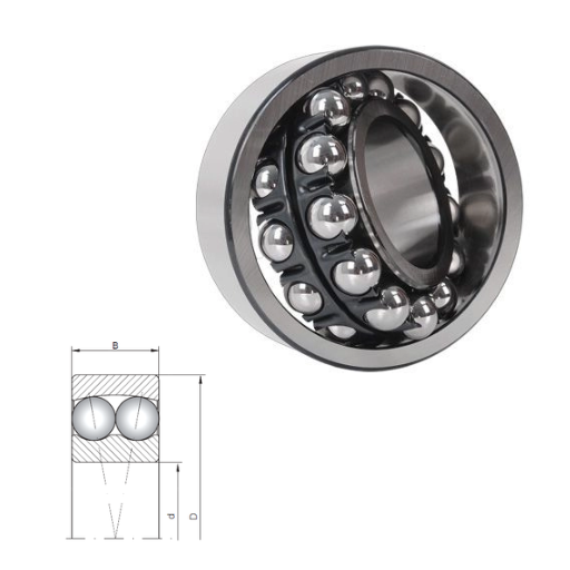1322 - 1300 Self Aligning Standard Angular Contact Ball Bearings