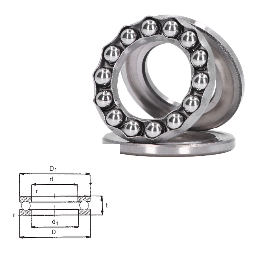 51409 - 51400 Series Heavy Duty Ball Thrust Ball Bearings
