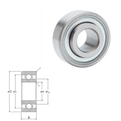 DDL-850 - DDL Metric L Series Radial Shielded Miniature / Instrumentation Ball Bearings