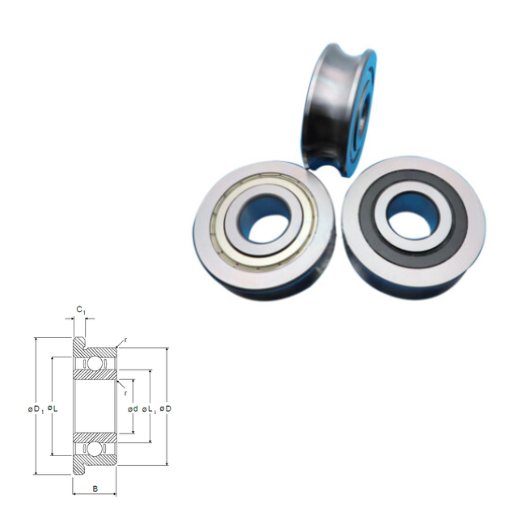 DDRIF-418 - DDRIF Series Flanged Shielded Miniature/ Instrumentation Ball Bearings