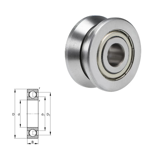 R 634-ZZ / 16 - V Groove Bearings and Wire Straighteners