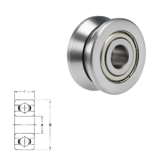 R 635-ZZ / 21 - V Groove Bearings and Wire Straighteners