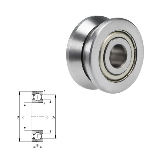 R6200-ZZ / 35E - V Groove Bearings and Wire Straighteners